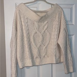 Off the shoulder sweater- ivory